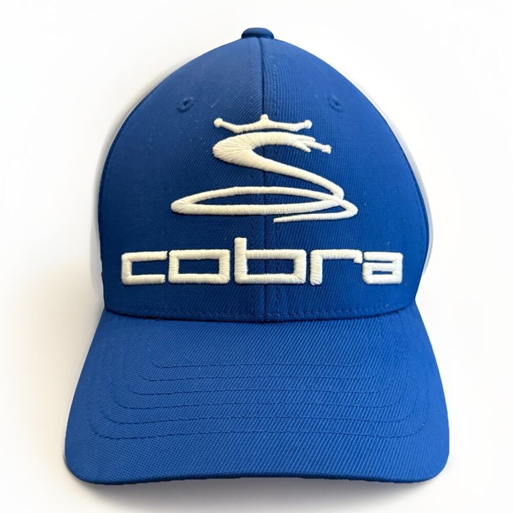 Cobra Mens Royal Blue Fitted Flexfit Stretched Hat Size S/M Baseball Cap